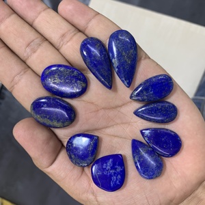 Lapis-lazuli naturel, cabochon ovale, pierre précieuse semi-précieuse lâche, cristal bleu lisse et apaisant, 20-40mm, vente en gros en vrac - Product Image 4