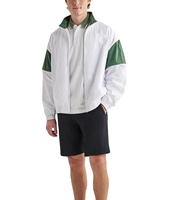 Veste coupe-vent froissée de haute qualité pour homme, avec logo personnalisé, fermeture éclair, décontractée, imperméable, pour le football, la course, l'été, grandes tailles