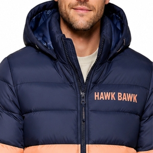 Veste matelassée personnalisée pour homme, couleur unie, à capuche, épaisse, matelassée, fermeture éclair sur le devant, décontractée, qualité supérieure - Product Image 4