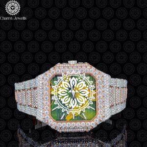 Charm_Jewells Women's Luxury Stainless Steel <b>Watch</b> 38mm Polygon Case <b>Diamond</b> Encrusted Analog Quartz Dial Fashion Jewelry - Product Image 1