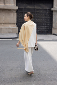 Ensemble Gilet et Blazer sans Manches pour Femme, Coupe Oversize, Col Cranté en V, Uni, Tissé Respirant, Style Bureau, Vietnam, Été - Product Image 4