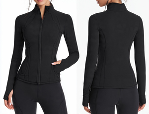 Premium Women's Full Zip Fitness Gym <b>Jacket</b> Breathable Stretch Activewear Running Training <b>Workout</b> Sportswear Long Sleeve Athlet - Product Image 3