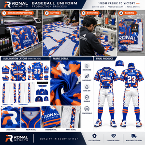 Uniforme de Béisbol RONAL SPORTS para Hombre, Manga Corta, Estampado de Camuflaje, Absorbe la Humedad, Corte Regular, Ropa para Todas las Temporadas - Product Image 5