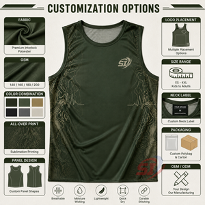 <b>Men</b>’s Topographic Print Sports Tank Top Lightweight Quick Dry Running <b>Singlet</b> Supplier - Product Image 5