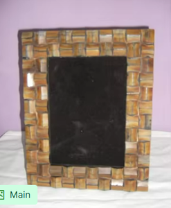 Handcrafted Woven Texture Natural Horn Photo <b>Frame</b> Luxury Earthy Amber Picture <b>Frame</b> For Rustic Tabletop Home Office Decor - Product Image 4