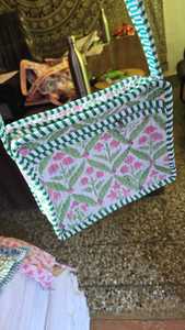 กระเป๋าโท้ทผ้าควิลท์ทรงสวยหรู สีพื้น ผ้าฝ้าย เป็นมิตรกับสิ่งแวดล้อม ใช้ซ้ำได้ เหมาะสำหรับช้อปปิ้ง ไปเที่ยวทะเล สไตล์โบโฮ ใช้ได้ทุกวัน - Product Image 2