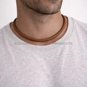 High Strength 5mm Dark Brown Shine Bolo Braided <b>Leather</b> Cord for Jewelry Wholesale Braided <b>Leather</b> Cord Bulk - Product Image 1