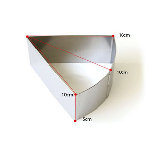 Round Triangle Mousse Ring Stainless Steel Wedge Shape <b>Cake</b> Mold Height 5cm Individual <b>Slice</b> Korea Made HESSED CUISINE Oven Safe - Product Image 6