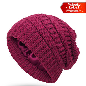 Gorro de satén de algodón con forro sedoso, doble capa, protector de cabello, gorro para dormir, gorro de satén antiestático, gorro de cúpula suave y sedoso para el cabello - Product Image 1