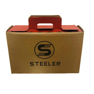 Boîte en carton ondulé personnalisée, recyclable et écologique avec poignée, vernissage et logo sur mesure – Emballage de luxe auto-érectile pour chaussures et chaussettes - Product Image 1