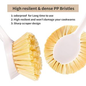 Set di 2 Spazzole in Ghisa per Pulizia Piatti e Pentole con Manico, Facili da Usare - Product Image 2