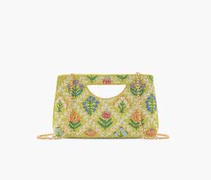 <b>For</b> <b>Green</b> Beaded <b>Clutch</b> <b>Bag</b> Cotton Lining Fashion Durable Single Animal Print Stripes Hand Embroidery Magnetic Cross-Body - Product Image 1