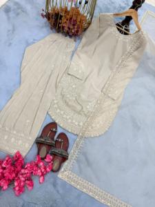 Beautiful Designer Women's Elegant Indian and Pakistani Suit Viscose Salwar Kameez Tawakkal Vol Kurta Set - Product Image 5