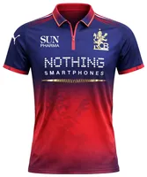 Maillot de cricket RCB IPL 2026 personnalisé imprimé par sublimation en polyester, T-shirt de sport surdimensionné respirant à séchage rapide, couleur Royal