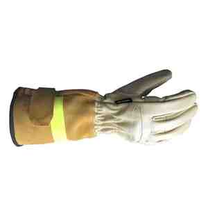 Gants de pompier en cuir ignifuges pour le sauvetage et le travail, avec sangle réfléchissante - Product Image 5
