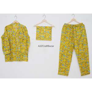 Conjunto de Ropa de Dormir para Mujer, Nuevo Diseño, 100% Algodón Puro, Ropa de Dormir Suave, Conjuntos de Pijamas Largos, Proveedores de Fábrica, Ropa de Dormir Femenina - Product Image 1