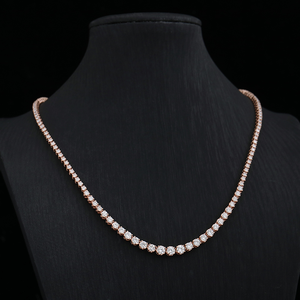 Excellent Quality Luxury Iced Tennis Chain Necklace Hip Hop Bling Moissanite IGI Certified Unisex Plated Available Sale - Product Image 1