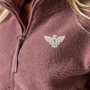 Veste polaire Sherpa courte unie personnalisée pour femme – Douce, chaude, demi-zip, pull décontracté, hiver, extérieur, confortable, pelucheuse, séchage rapide, coupe-vent - Product Image 3