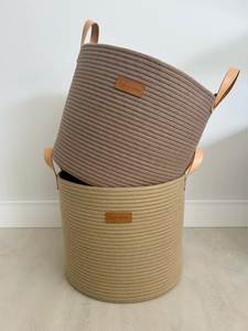 Cotton <b>basket</b> Luxury Decorative <b>Storage</b> <b>Basket</b> Designer <b>Storage</b> <b>Basket</b> Premium <b>Storage</b> <b>Basket</b> for Modern Home - Product Image 3