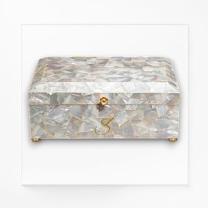 Genuine <b>Large</b> Mother of Pearl Jewelry <b>Box</b> Handmade Shell Inlay Storage Case Luxury Keepsake <b>Gift</b> <b>Box</b> Wholesale - Product Image 1
