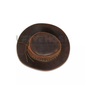 Sombrero de equitación de cuero con elegante acabado de cuero para montar a caballo 2026 - Product Image 2