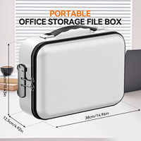 Boîte de rangement portable ignifuge pour documents avec serrure, étui de sécurité étanche pour ordinateurs portables, passeports et certificats, pour la maison et les voyages