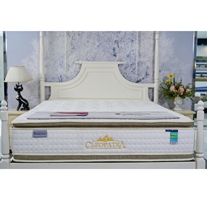 Colchón Cleopatra con acolchado Pillow Top, tela de viscosa, para muebles del hogar, fabricado en Vietnam, con base Euro Top y resortes, para dormitorio u hotel. - Product Image 1