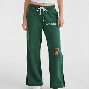 Pantalon décontracté d'hiver pour femme en toile respirante et écologique avec cordon de serrage à la taille - Vente en gros - Product Image 1