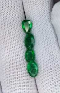 Esmeraldas Naturales Premium de Zambia – 4 Gemas Ovaladas, 4 Quilates en Total, Color Verde - Product Image 3
