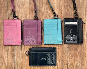 Precio al por mayor, personalizado, puntada para botas, tarjetero para mujer, monedero RFID de cuero genuino, monedero, carteras delgadas de alta calidad - Product Image 5