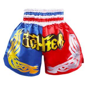Pantalones Cortos de Muay Thai para Hombre, Estampado Satinado, Cintura Elástica, para Entrenamiento de Gimnasio, Kickboxing, Ligeros, Coloridos - Product Image 1