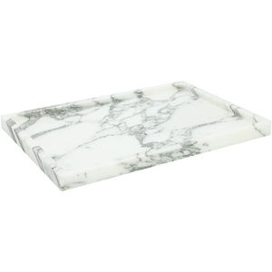 Table basse en marbre artisanale élégante et moderne, plateau de service et de présentation, plateau rectangulaire en marbre blanc naturel de qualité supérieure, en promotion - Product Image 4