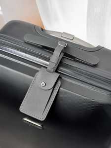 Genuine Leather Luggage <b>Tags</b> Luxury Travel ID <b>Tags</b> Privacy Cover <b>Suitcase</b> Labels Custom Logo Wholesale LMP-0242 - Product Image 4