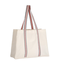 Sac fourre-tout en toile tendance pour femmes avec poche, sacs de courses réutilisables en coton mignons, vente en gros