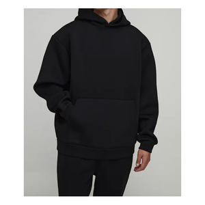 Sudadera con Capucha Oversize Informal Ligera de 400 GSM 100% Algodón para Hombre, Conjunto Deportivo con Logo Frontal, Moda de Invierno, Trajes Deportivos OEM - Product Image 5