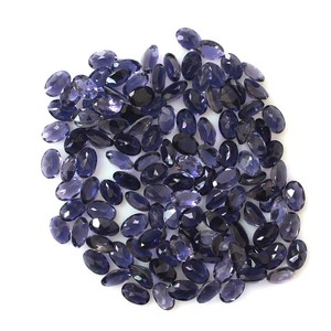 Iolita azul natural de 3x5 mm, corte ovalado, piedra preciosa suelta, cuentas de iolita facetadas y calibradas para la fabricación de joyería, precio al por mayor, lote a granel. - Product Image 6