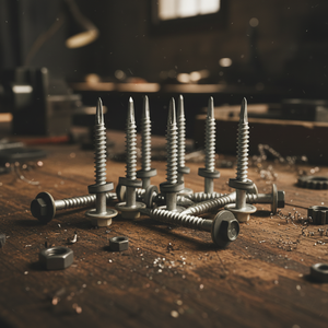 สกรูเจาะยึดหัวหกเหลี่ยม PDC รุ่น 12 เหล็กกล้าคาร์บอน คลาส 4.8/6.8 ชุบสังกะสี/ชุบกัลวาไนซ์ เกลียวหยาบ นิ้ว พร้อมยาง EPDM - Product Image 1