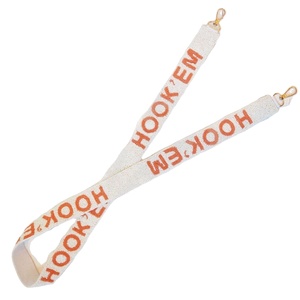 Sangle de sac à main en perles de forme et de conception personnalisées Sangles de sac en perles de rocaille en or blanc personnalisées pour sacs - Product Image 1