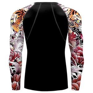 Camiseta Deportiva de Compresión para Hombre, Manga Larga, Protección UV, Estampado Gráfico, Personalización de Marca OEM - Product Image 6