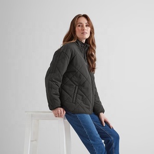 Chaqueta acolchada para mujer con cremallera, abrigo de invierno acolchado, transpirable, cortavientos, informal, tipo burbuja. - Product Image 3