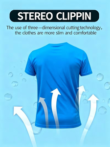 Men's Custom /Photo/Text Quick-Dry T-Shirts Turtleneck Silk Screen Printed Breathable Eco-Friendly Regular Fit Short Sleeve Tees - Product Image 4