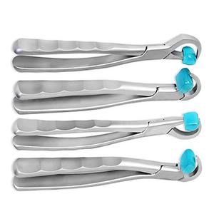 Ensemble de forceps dentaires en argent avec poignée moletée, outils chirurgicaux manuels, équipements dentaires de classe I - Product Image 2