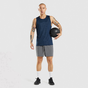 Débardeur pour homme HSI respirant, à séchage rapide, 100% coton, col mandarin, vintage, tie-dye, perlé, tricoté - Product Image 1