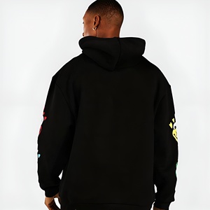 Conjunto Deportivo para Hombre, Sudadera con Capucha y Pantalones Jogger, Estilo Casual Desgastado, Corte Holgado, Ropa de Invierno, Logotipo Personalizado, Venta al Por Mayor - Product Image 5