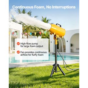 Adjustable Angle <b>Control</b> Foam Cannon Party Machine Dense Foams with Bubble Cannon <b>Fan</b> Triangular Structure for Water Mattress - Product Image 4
