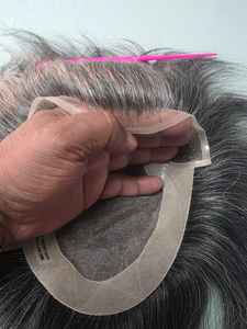 Peluca de Cabello Remy Chino Mono Front Lace Taz de Calidad Premium con Trama Única y Estilos de Ondas Profundas Naturales - Product Image 2