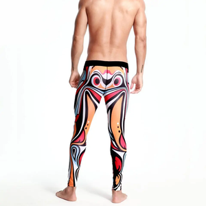 Fully Sublimation <b>Compression</b> Pants BJJ <b>Mens</b> <b>Tights</b> Grappling Martial Arts Spats Cotton/Bambo Sports <b>Tights</b> Elastic Stretch - Product Image 6