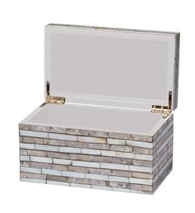 Organizador de Almacenamiento de Diseño Moderno con Incrustaciones de Mosaico de Madreperla, Caja de Joyería Rectangular de Madera para Decoración de Sala de Estar - Product Image 5