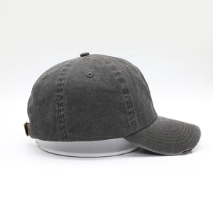 Distressed <b>Baseball</b> <b>Cap</b> Men Plain Vintage Custom Embroidery Logo Breathable Waterproof 6-Panel Cotton <b>Baseball</b> <b>Cap</b> - Product Image 2