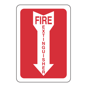 Panneau de signalisation d'extincteur à haute visibilité Brady pour intérieur/extérieur - Product Image 1
